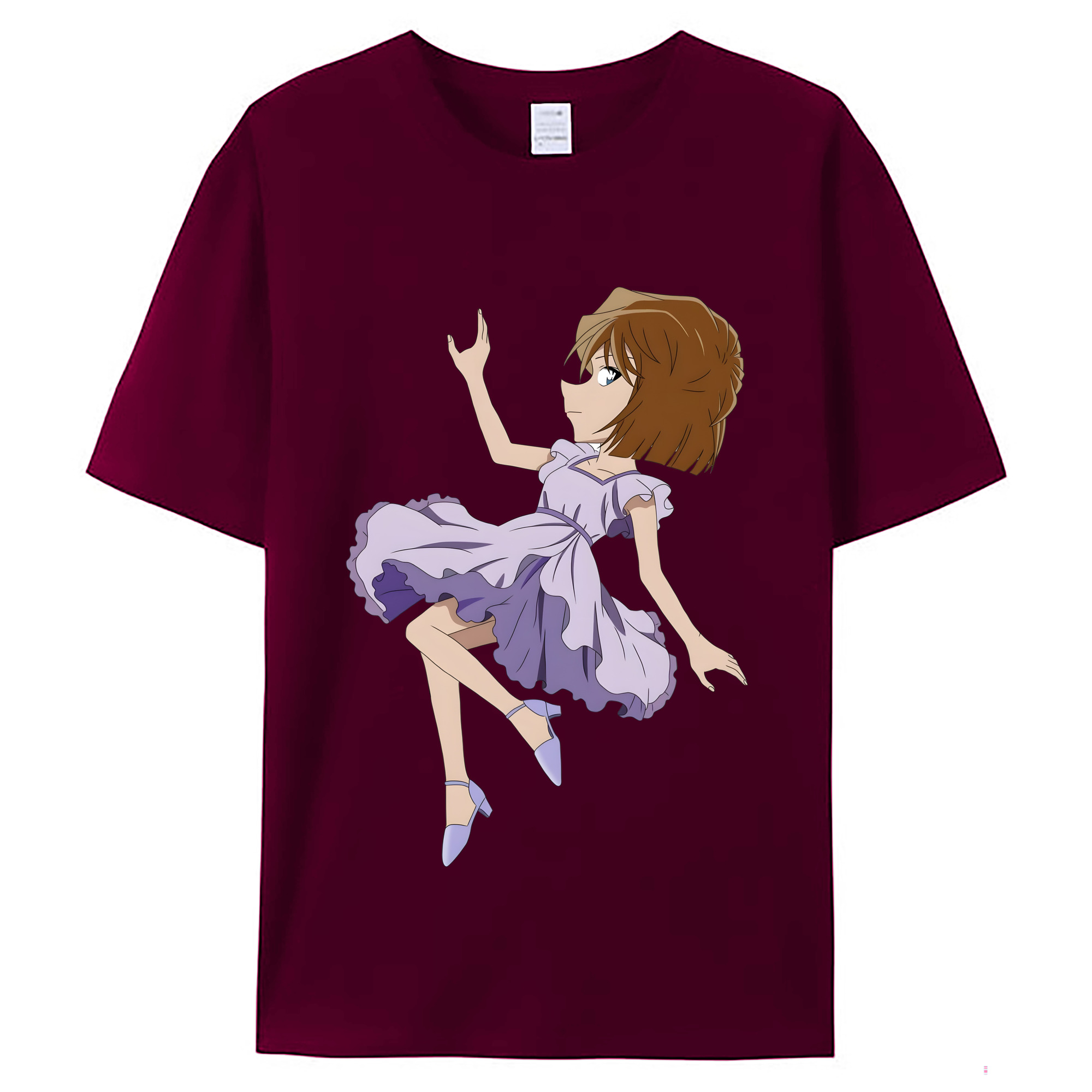 （画像用） 名探偵コナン 灰原 哀 はいばら あい Detective Conan Anita Hailey、Vi Graythorn Haibara Ai レディースカジュアルプリントTシャツ（綿100％）